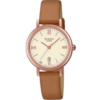 SHE-4540CGL-9AUDF | Đồng Hồ Casio | Sheen | Nữ | Dây Da | Kính Saphia | WR50M