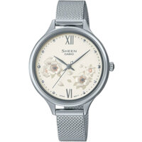 SHE-4551M-7AUDF | Đồng Hồ Casio | Sheen | Nữ | Dây Kim Loại | Kính Sapphire | Chống Nước WR50M