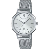 SHE-4554M-7A | Đồng Hồ Casio | Sheen | Nữ | Dây Kim Loại Dạng Lưới | Mặt Kính Saphia | WR50M