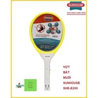 SHE-E200 (VÀNG) - VỢT BẮT MUỖI SUNHOUSE HÀNG CHÍNH HÃNGSHE-E200 (VÀNG) - VỢT BẮT MUỖI SUNHOUSE  - GIA DỤNG MỘC