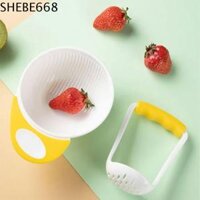 SHEBE668 MASHER thủ công Dụng cụ ép khoai tây Dụng cụ thực phẩm bổ sung Máy nghiền thức ăn Dụng cụ cho bé ăn Bộ dụng cụ làm thức ăn Bát mài Máy xay thức ăn trẻ em Máy xay thực phẩm bằng tay Bát chế biến thực phẩm