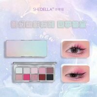 SHEDELLA Glitter Eyeshadow SHEDELLA Eye Shadow Plate Pearlescent Thin and Glittering Palette Colorful Eyeshadow Palette Ten Color Eyeshadow Palette Makeup Palette Smokey Waterproof Eyeshaw Eye Makeup EWS1