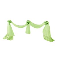 Sheer Organza Fabric Bowknot Tulle Party Wedding Table Runner - green