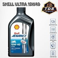 Shell Advance Ultra 10W40 1L nhớt tổng hợp dành cho xe số, côn tay - Sản xuất tại Thái Lan