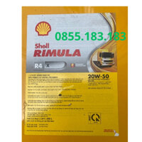SHELL RIMULA R4 X 15W40 20W50 phảm cấp CI4 Dầu động cơ cao cáp xô 18 Lít