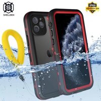 SHELLBOX for iPhone 12 / 12 Pro / 11 / 11 Pro IP68 Waterproof Case Transparent Touch Screen PC + TPU Shockproof Dustproo