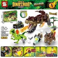 SHENG YUAN SY 1512 non Lego KHỦNG LONG BẠO CHÚA bộ đồ chơi xếp lắp ráp ghép mô hình Jurassic World DINOSAUR WORLD Thế Giới Khủng Long 988 khối