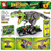 SHENG YUAN SY 1539 non Lego KHỦNG LONG BẠO CHÚA bộ đồ chơi xếp lắp ráp ghép mô hình Jurassic World DINOSAUR WORLD Thế Giới Khủng Long 637 khối