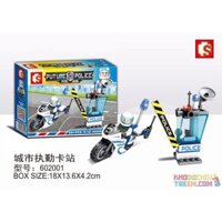 SHENG YUAN SY 602001 non Lego TRẠM THẺ THÀNH PHỐ bộ đồ chơi xếp lắp ráp ghép mô hình Future Police Cảnh Sát Tương Lai 68 khối