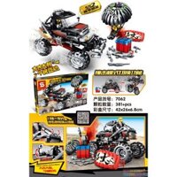 SHENG YUAN SY 7062 non Lego XE TẢI MÀU ĐEN ƯU TÚ 552 MÙA bộ đồ chơi xếp lắp ráp ghép mô hình Game For Peace Chiến Đấu Cho Hòa Bình 381 khối