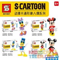 SHENG YUAN SY 801001A 801001B 801001C 801001D non Lego DISNEY 4 MÔ HÌNH DAISY MINNIE DONALD DUCK MICKEY MOUSE bộ đồ chơi xếp lắp ráp ghép mô hình S-CARTOON Chuột Mickey 1130 khối