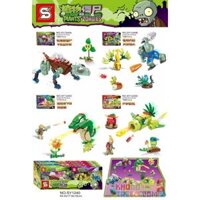 SHENG YUAN SY SY1240A 1240A SY1240B 1240B SY1240C 1240C SY1240D 1240D non Lego TIẾU DIỆT ZOMBIE 4 TRONG 1 bộ đồ chơi xếp lắp ráp ghép mô hình Plants Vs Zombies Hoa Quả Nổi Giận 616 khối