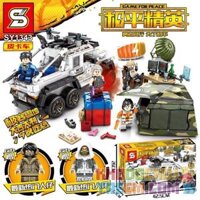 SHENG YUAN SY SY1343 1343 non Lego XE BÁN TẢI TỚI TRẠI DÃ CHIẾN bộ đồ chơi xếp lắp ráp ghép mô hình Game For Peace Chiến Đấu Cho Hòa Bình 580 khối
