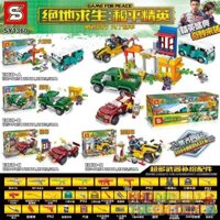 SHENG YUAN SY SY1360-A 1360-A SY1360-B 1360-B SY1360-C 1360-C SY1360-D 1360-D non Lego XE 4 LOẠI BUÝT TẢI THỂ THAO ATV bộ đồ chơi xếp lắp ráp ghép mô hình Game For Peace Chiến Đấu Cho Hòa Bình 493 khối
