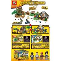 SHENG YUAN SY SY1362A 1362A SY1362B 1362B 1362 SY1362 non Lego CẢNH CHIẾN ĐẤU KIẾN ​​TRÚC 2 TRONG 1 CABIN VEN SÔNG RỪNG NHIỆT ĐỚI TRANG TRẠI TUYẾT bộ đồ chơi xếp lắp ráp ghép mô hình Game For Peace Chiến Đấu Cho Hòa Bình 460 khối