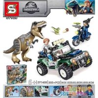 SHENG YUAN SY SY1409 1409 non Lego LOẠT PHIM KỶ JURA bộ đồ chơi xếp lắp ráp ghép mô hình Dino DINOSAUR WORLD Khủng Long 305 khối