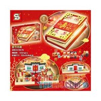 SHENG YUAN SY SY1479 1479 non Lego TẬP SÁCH LỄ HỘI MÙA XUÂN bộ đồ chơi xếp lắp ráp ghép mô hình Seasonal Mùa Lễ Hội 723 khối