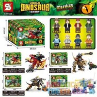 SHENG YUAN SY SY1504A 1504A SY1504B 1504B SY1504C 1504C SY1504D 1504D non Lego 4 LOẠI KHỦNG LONG VŨ TRANG bộ đồ chơi xếp lắp ráp ghép mô hình Jurassic World DINOSAURS COMING Thế Giới Khủng Long 947 khối