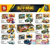 SHENG YUAN SY SY1519 1519 non Lego 8 Ô TÔ bộ đồ chơi xếp lắp ráp ghép mô hình Movie & Game GAME FOR PEACE Phim Và Trò Chơi 702 khối