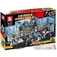 SHENG YUAN SY SY368 non Lego PHÒNG THÍ NGHIỆM CỦA BIỆT ĐỘI SIÊU ANH HÙNG bộ đồ chơi xếp lắp ráp ghép mô hình Super Heroes AVENGERS HEADQUATERS Siêu Nhân Anh Hùng 1521 khối