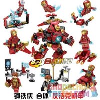 SHENG YUAN SY SY624 non Lego BỘ GIÁP HULKBUSTER KẾT HỢP TỪ 8 MẪU bộ đồ chơi xếp lắp ráp ghép mô hình Super Heroes IRON MAN Siêu Nhân Anh Hùng 298 khối
