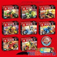 SHENG YUAN SY SY696 non Lego BỘ SƯU TẬP MÔTÔ CỦA CÁC NINJA bộ đồ chơi xếp lắp ráp ghép mô hình The Lego Ninjago Movie NINJA THUNDER SWORDSMAN Ninja Lốc Xoáy 215 khối