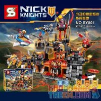 SHENG YUAN SY SY801 non Lego PHÁO ĐÀI NHAM THẠCH bộ đồ chơi xếp lắp ráp ghép mô hình Nexo Knights NICK KINGHTS JESTRO'S VOLCANO LAIR Hiệp Sỹ Nexo 949 khối