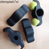 Shengda 2 Miếng Lót Chân Bóng Tennis, Miếng Lót Chân Huấn Luyện Đi Xe Đạp Màu Đen Chống Trơn Trượt, Tấm Rocker Nhựa Có Thể Bảo Vệ Chân Xe Đạp Thông Minh Huấn Luyện Wahoo Kickr Core Trong Nhà