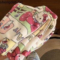 Shengda Kitty Cat Pyjama Quần, Crayon Shin-chan Snoopy Flannel Đồ Ngủ Lông Cừu, Thời Trang Gấu Hoạt Hình Homewear Quần Vải Co Giãn Mùa Đông