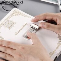Shengda Nhật Ký Miếng Lót Viết, Bìa Cứng Da PU Tạp Chí Sổ Tay Có Khóa, Thanh Lịch A5 100 Tờ Giấy Dòng Retro Có Thể Khóa Bí Mật Tạp Chí Sinh Viên