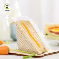 Shenjin 100 Chiếc Hộp Đóng Gói Sandwich Dùng Một Lần Trường Thương Mại Nhựa