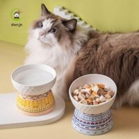 Shenjin Thức Ăn Uống Cho Thú Cưng Chống Trơn Trượt Hộp Đựng Thực Phẩm Mèo Con Chó Con