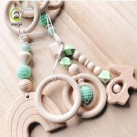 Shenjinjin Baby Gym Đồ chơi Khung chơi Vòng treo Giảng dạy Đứng phụ trợ