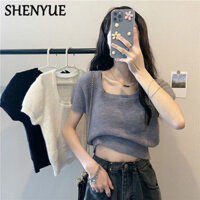 SHENYUE áo len cardigan áo khoác cardigan Fashion thời trang Popular Stylish 71567A8D1B30D7A 38Z240918