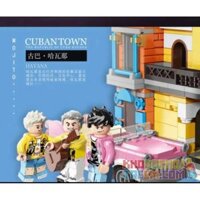 SHENZHEN RAEL ENTERTAINMENT 10001 SUPER 18K K120  QUÁN CÀ PHÊ MINI HAVANA bộ đồ chơi xếp lắp ráp ghép mô hình City CITYSORT CUBAN TOWN MOJITO Thành Phố 800 khối