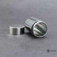 Shgmyd > 1 Hộp đựng thuốc Mini Hộp đựng trà Bình đựng trà tròn bằng thép không gỉ Hộp đựng di động Hộp đựng thảo mộc kín khí mới