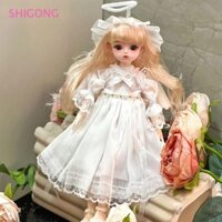 Shigong 30cm BJD Búp bê có quần áo, Tóc dài Mắt hấp dẫn Công chúa trang điểm Búp bê BJD, với tóc giả Bóng trang điểm chung Anime Công chúa Bóng trang điểm Khớp búp bê Quà tặng cô gái