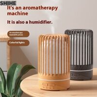 SHIHE Máy khuếch tán hương thơm hạt gỗ Máy tạo độ ẩm phòng ngủ nhỏ Đèn đầy màu sắc