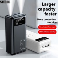 SHIHE Sạc dự phòng siêu lớn 50000 mAh sạc nhanh kèm đèn pin di động ngoài trời