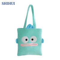 SHIHUI Túi Xách Đựng Hộp Cơm Trưa / Chìa Khóa Phủ Bông Hình Cá / Quái Vật Hoạt Hình Dễ Thương