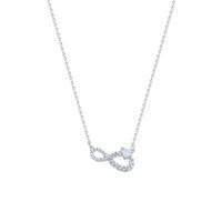 Shijia 1:1 Chất Lượng Cao Tình Yêu Vĩnh Cửu Không Giới Hạn Vòng Cổ Nữ Swarovski Nguyên Tố Pha Lê Xương Đòn Dây Chuyền