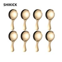 Shikick 8 Thìa Nhỏ Cho Gia Vị, Muỗng Vàng Inox Cho Hộp, Muỗng Canh Gia Vị Muỗng Ngắn Mini Vàng Thìa Muối
