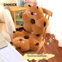 Shikick Capybara Đệm, Gối đi văng thoải mái sang trọng, Đệm ghế Cotton PP hoạt hình dày 2024 Ngồi dài