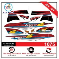 [SHIN DECAL] Tem xe wave S 100 đỏ đen xanh