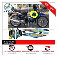 [SHIN DECAL] Tem xe wave S 100 bạc xanh đen