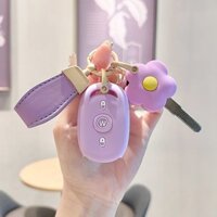 [SHINE] Tương thích với móc khóa xe điện Aima, vỏ bảo vệ chìa khóa xe đạp điện, vỏ bọc điều khiển từ xa hình gấu bong bóng