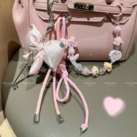 Shining Bowknot Shop Owner Handmade Girl Bag Pendant Hanging Ornament Miu Keychain Lanyard Gift Good-looking 4cQq