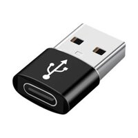 Shining Multicolor  USB to USB C Converter Adapter for Laptop PC - Black