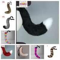 Shiningstars 50cm Sang Trọng Đuôi Mèo Động Vật Mũ Tai Cáo Đuôi Cosplay Bộ Phụ Kiện
