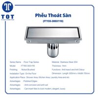 [SHIP 0Đ] Phễu Thoát Sàn Onimi FT155-300X110Thiết Vệ Sinh Cao Cấp